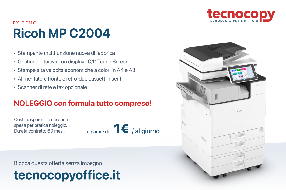 offerta stampante multifunzioni Ricoh Mp C2004